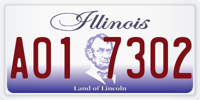 IL license plate A017302