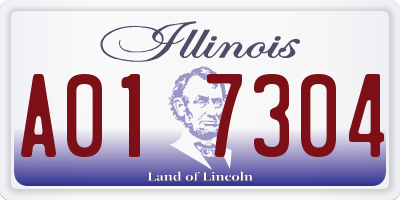 IL license plate A017304