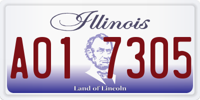 IL license plate A017305