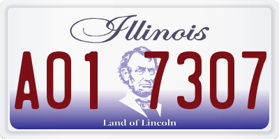 IL license plate A017307
