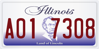 IL license plate A017308