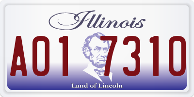 IL license plate A017310