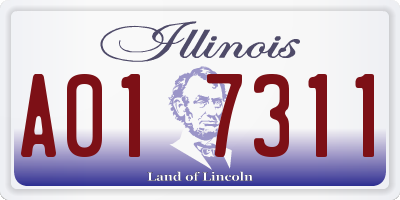 IL license plate A017311