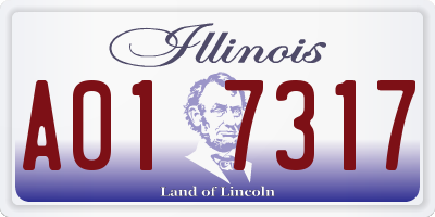 IL license plate A017317