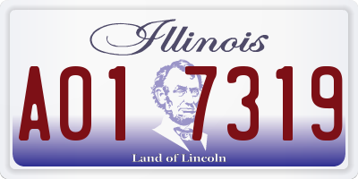 IL license plate A017319
