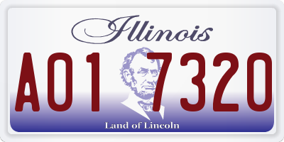 IL license plate A017320