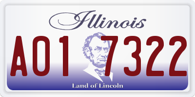IL license plate A017322