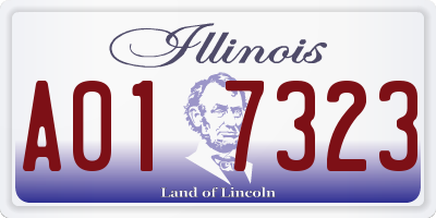IL license plate A017323