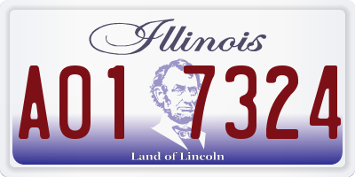 IL license plate A017324