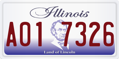 IL license plate A017326