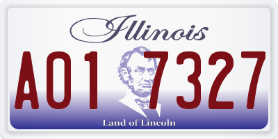 IL license plate A017327