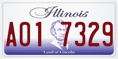 IL license plate A017329