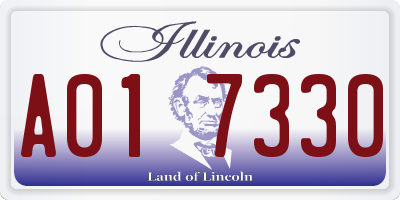 IL license plate A017330