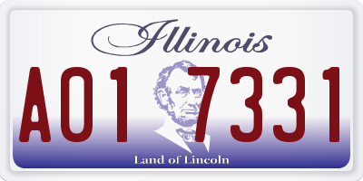 IL license plate A017331