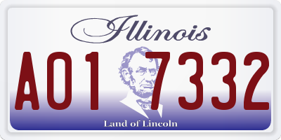 IL license plate A017332