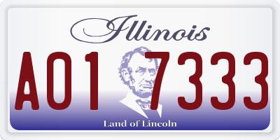 IL license plate A017333