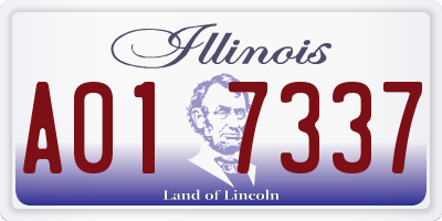 IL license plate A017337