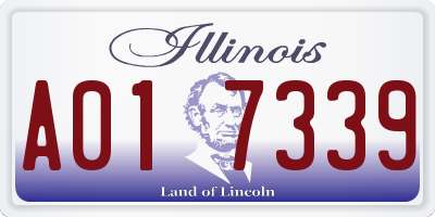 IL license plate A017339
