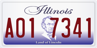 IL license plate A017341