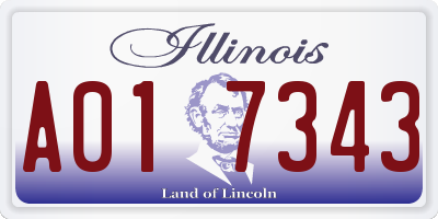 IL license plate A017343
