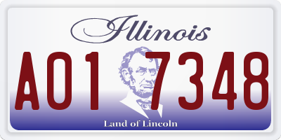 IL license plate A017348