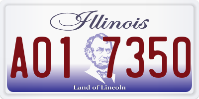 IL license plate A017350