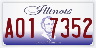 IL license plate A017352
