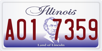 IL license plate A017359