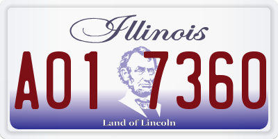 IL license plate A017360