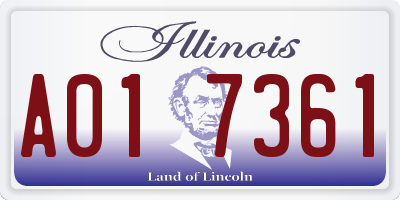 IL license plate A017361