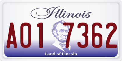IL license plate A017362