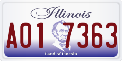 IL license plate A017363