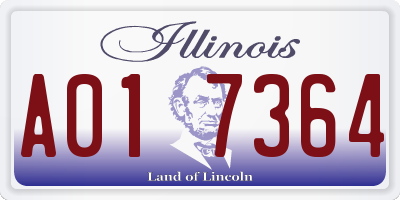 IL license plate A017364