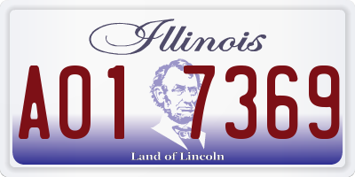 IL license plate A017369