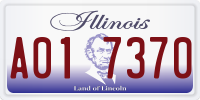 IL license plate A017370