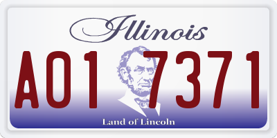 IL license plate A017371