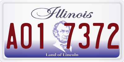 IL license plate A017372
