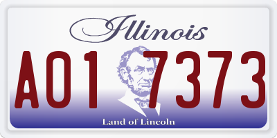 IL license plate A017373