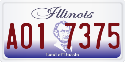 IL license plate A017375