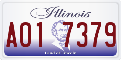 IL license plate A017379