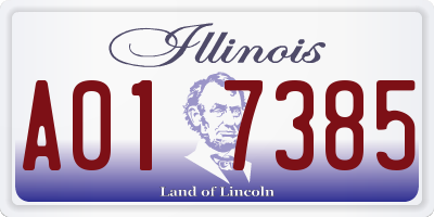 IL license plate A017385