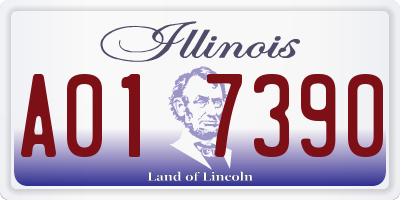 IL license plate A017390