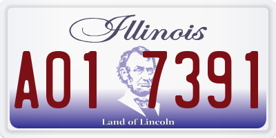 IL license plate A017391