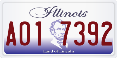 IL license plate A017392