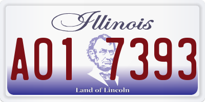 IL license plate A017393
