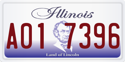 IL license plate A017396