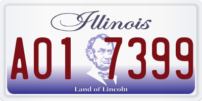 IL license plate A017399
