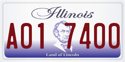 IL license plate A017400