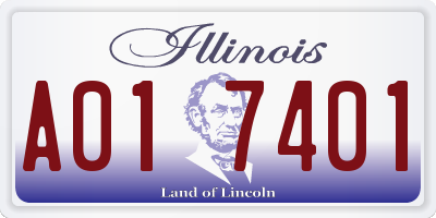 IL license plate A017401