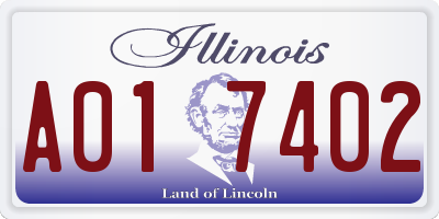IL license plate A017402